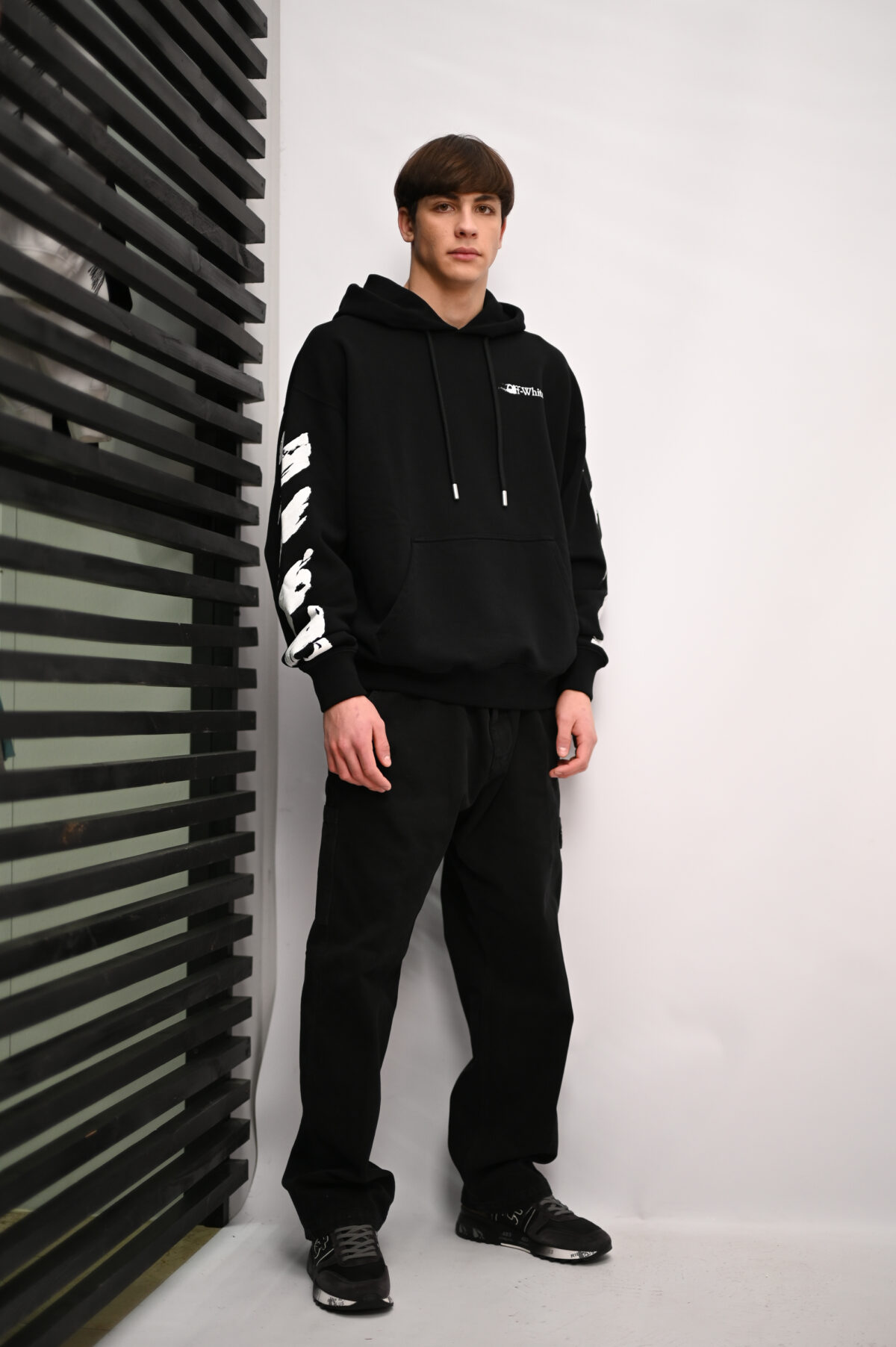 Off-White Худі з принтом OMBB085F25FLE00G