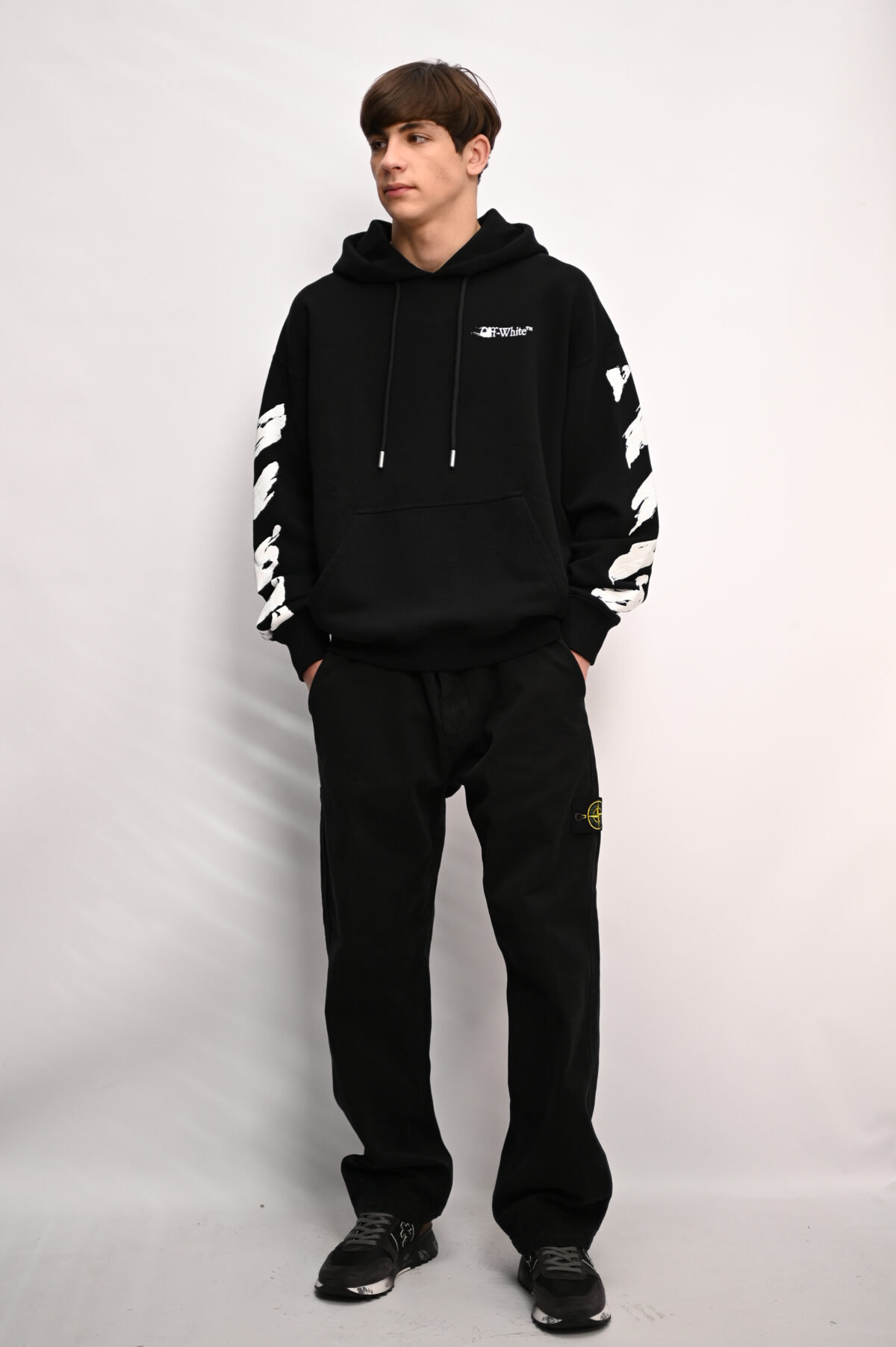 Off-White Худі з принтом OMBB085F25FLE00G
