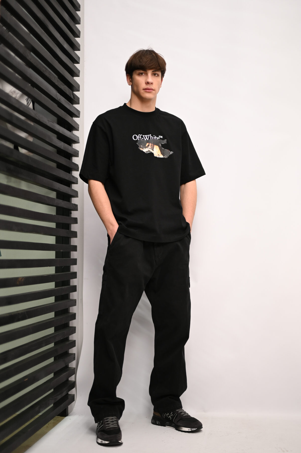 Off-White Футболка з принтом OMAA120F25JER00U