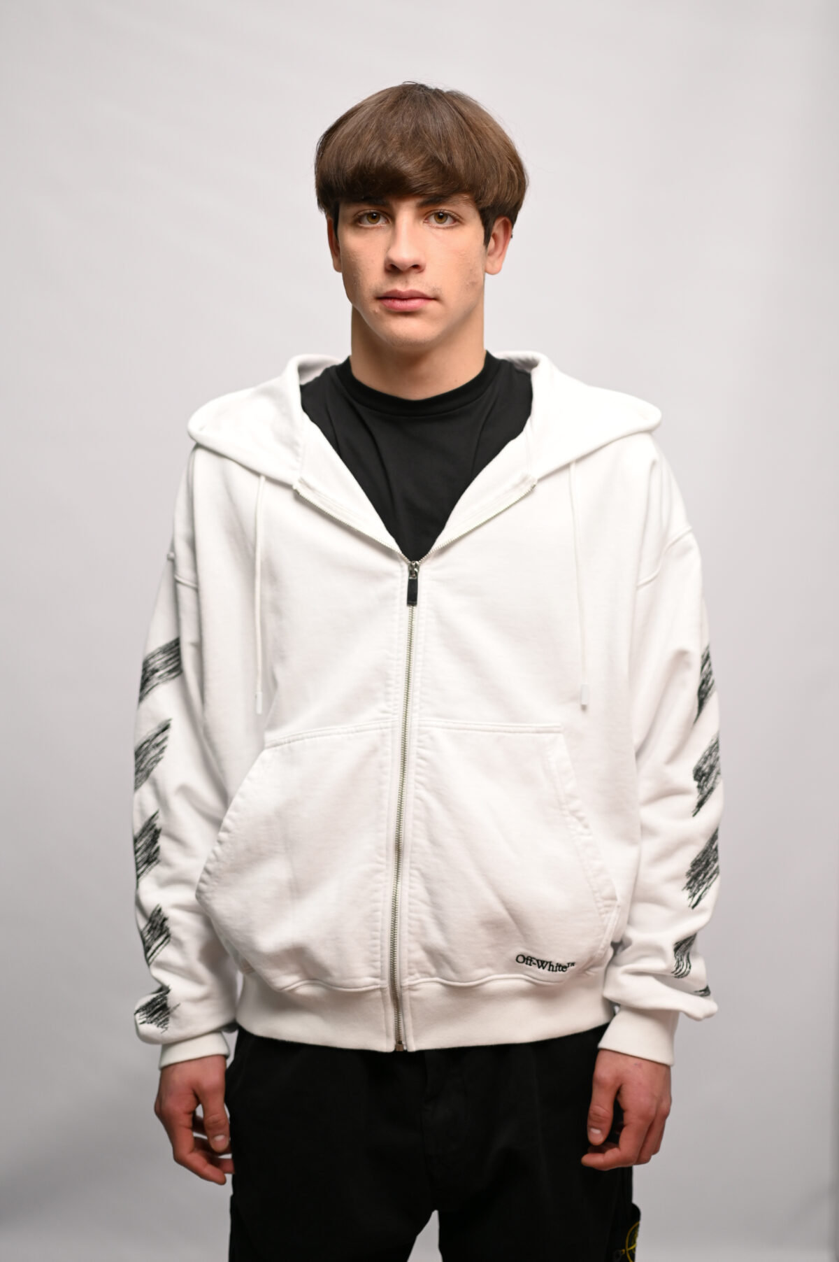 Off-White Спортивне худі з блискавкою OMBE015S23FLE001