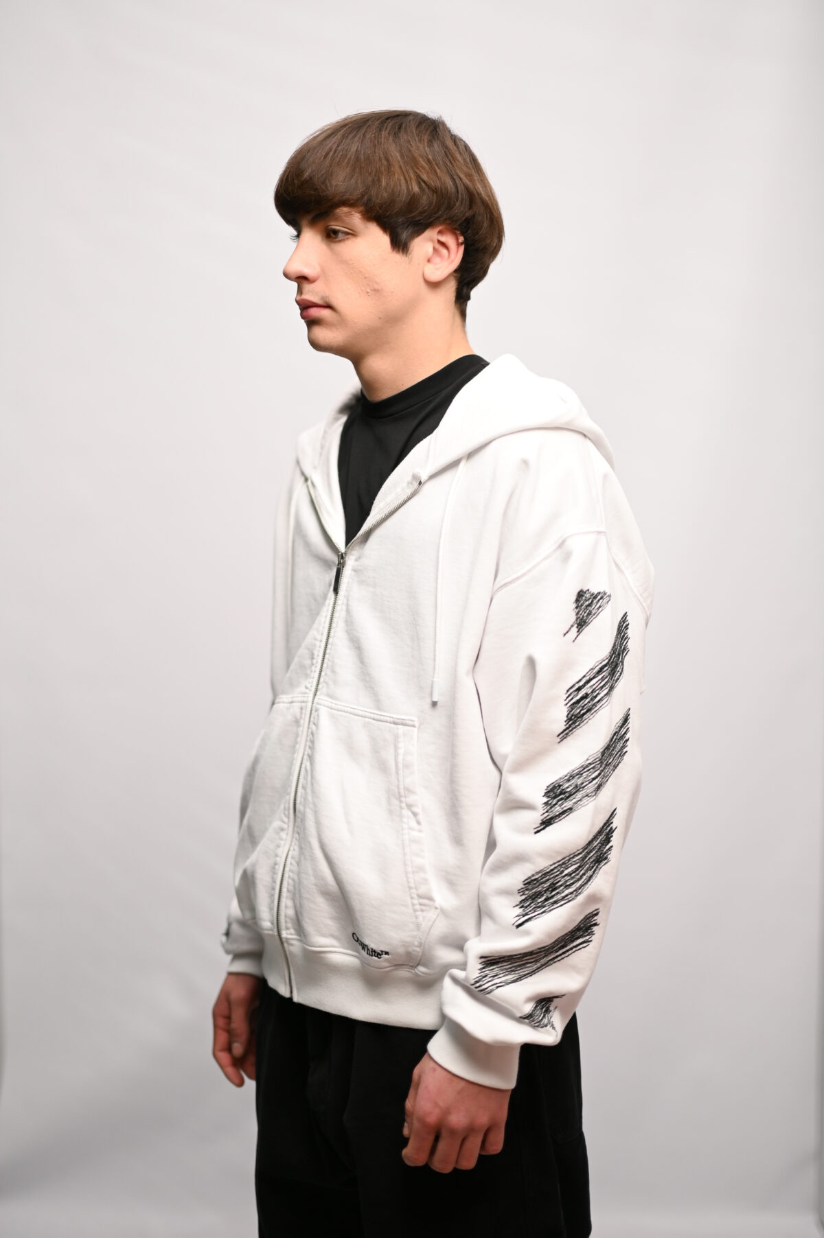 Off-White Спортивне худі з блискавкою OMBE015S23FLE001