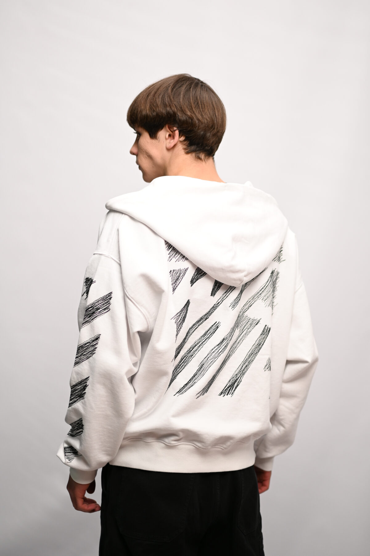 Off-White Спортивне худі з блискавкою OMBE015S23FLE001