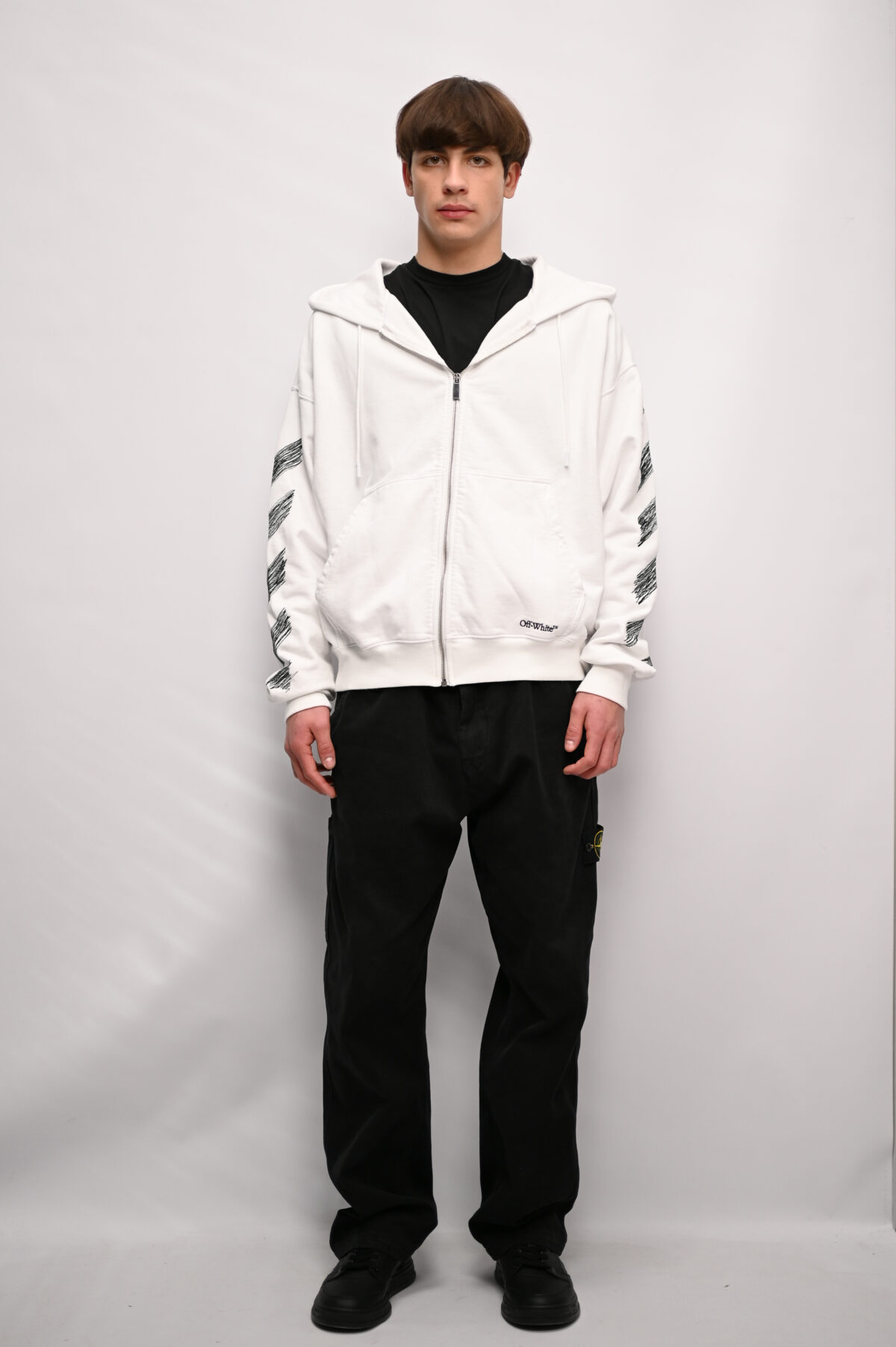 Off-White Спортивне худі з блискавкою OMBE015S23FLE001