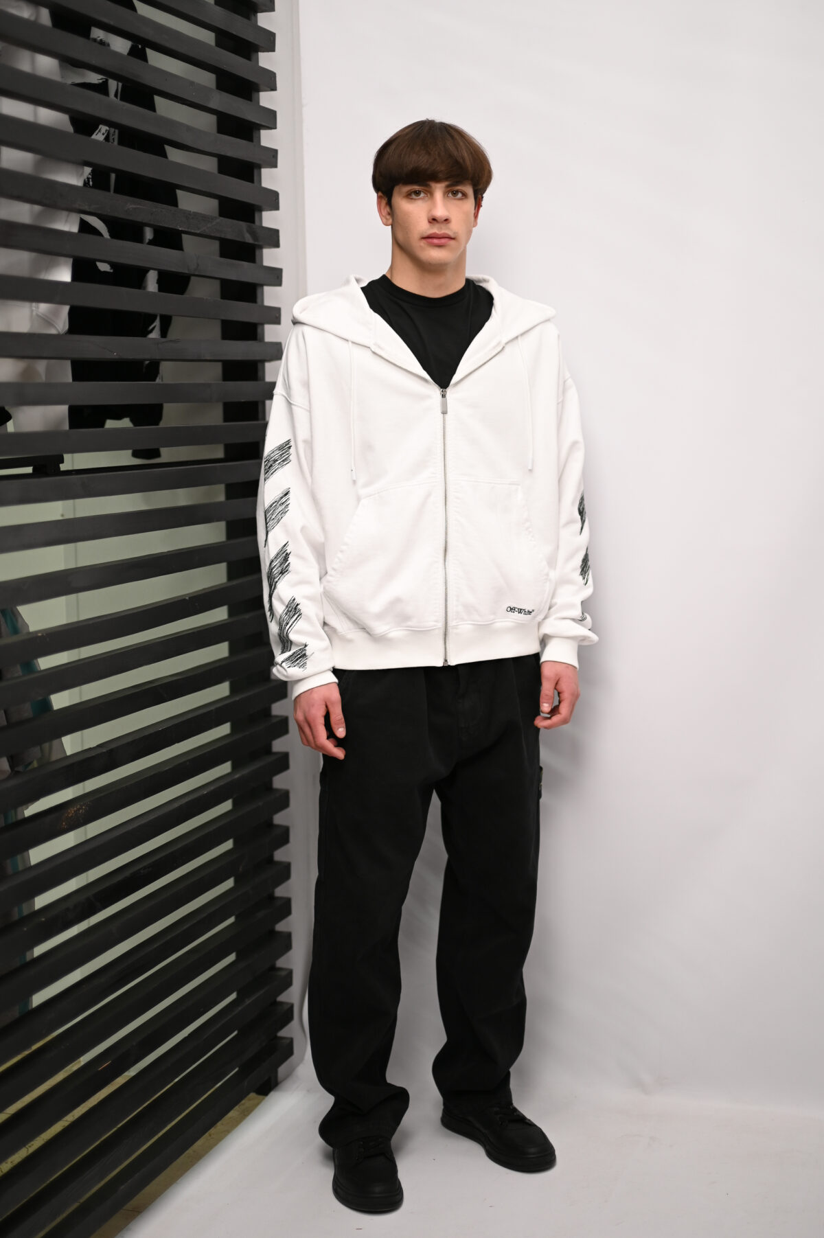 Off-White Спортивне худі з блискавкою OMBE015S23FLE001